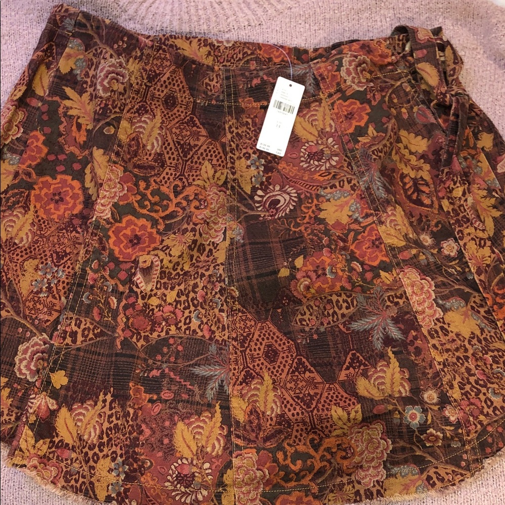 Anthropologie Multicolor Patchwork Mini Skirt